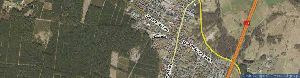 Zdjęcie satelitarne Zawada-Cmentarna ul.